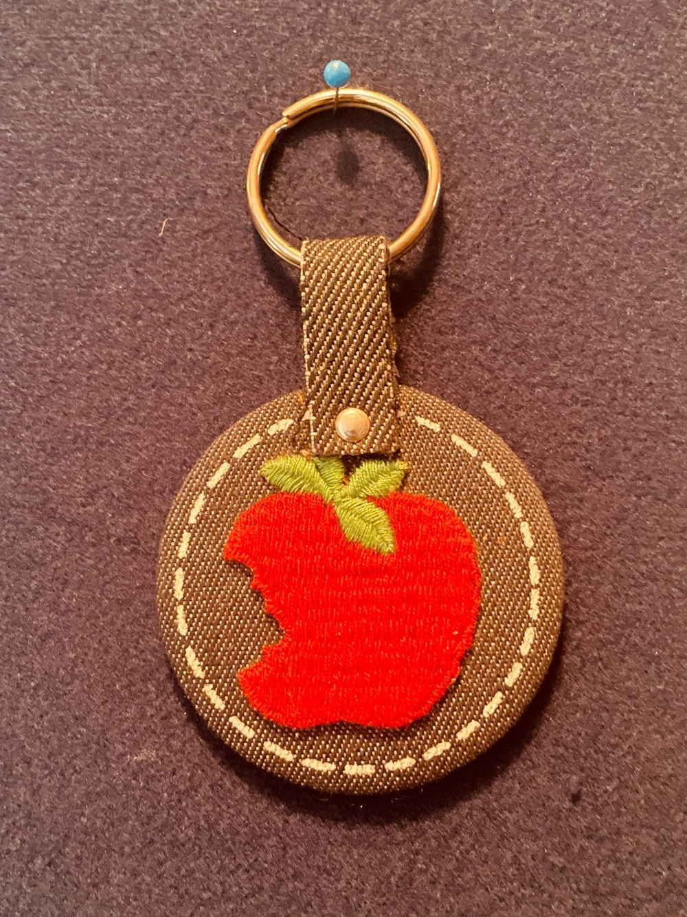 Red Apple Patch Key Ring and Mirror.